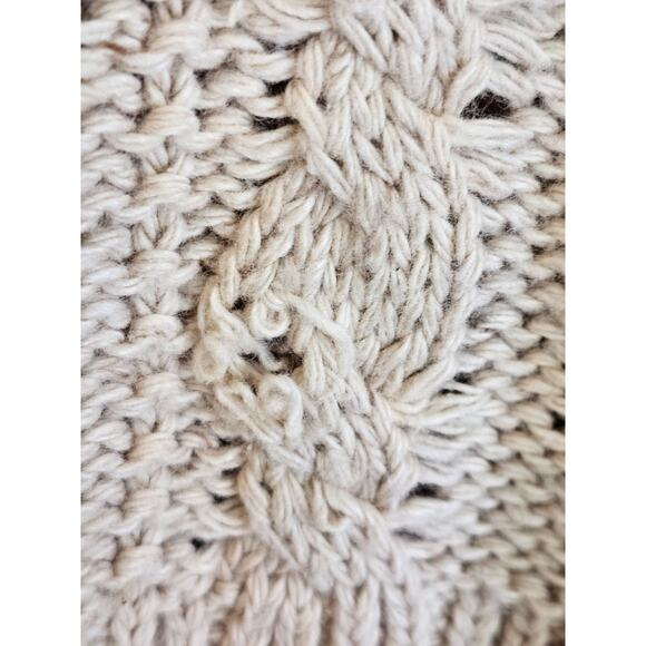 Lauren Ralph Lauren Cable Knit Turtleneck Fisherman cowl neck Sweater Women PL - Picture 3 of 5
